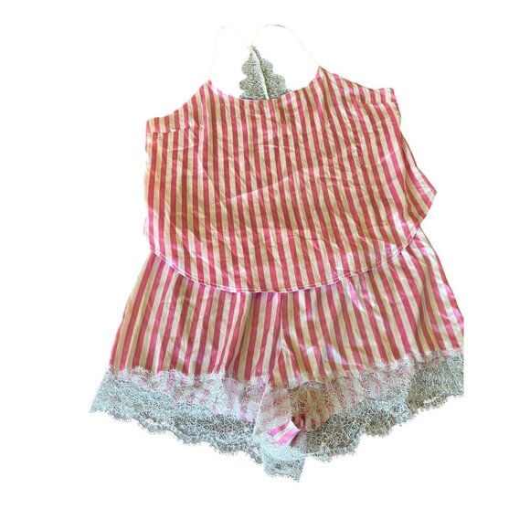 Victoria Secrets Women's Pink & White Jammies Shorts Set - Picture 3 of 8